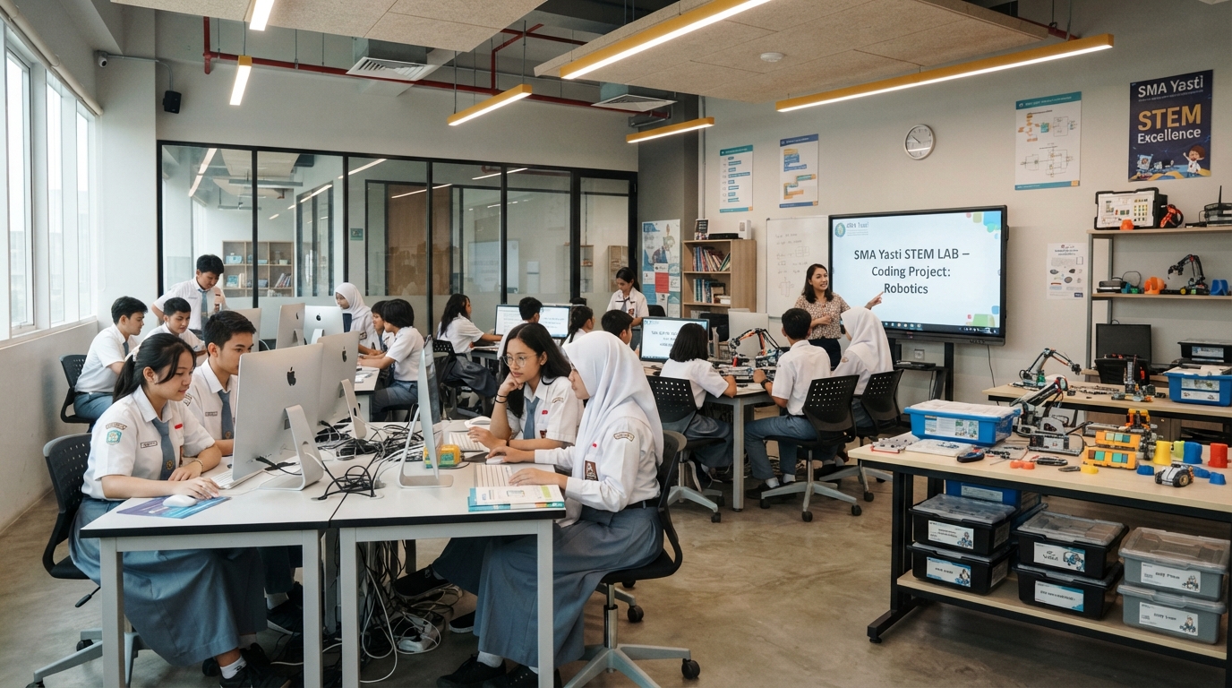 Laboratorium STEM dan komputer SMA Yasti