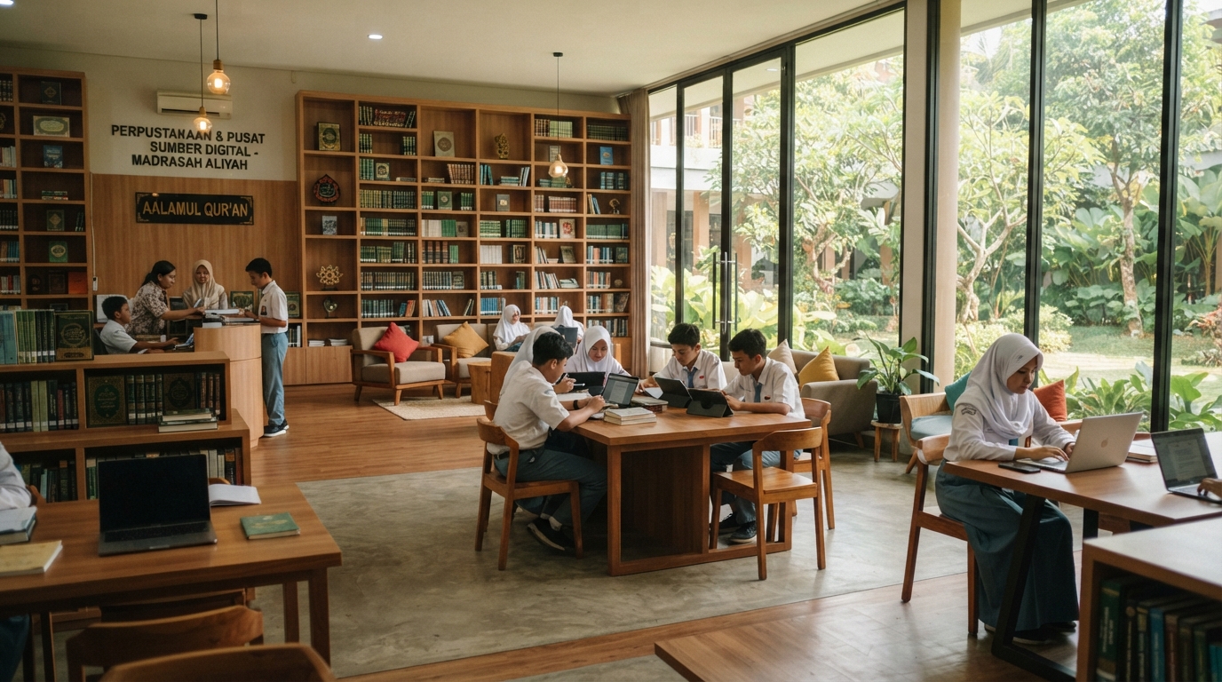 Perpustakaan dan ruang digital SMA Yasti